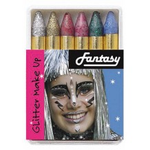 Boîte de 6 crayons gras maquillage pailletés