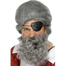 Fausse barbe grise capitaine de navire corsaire